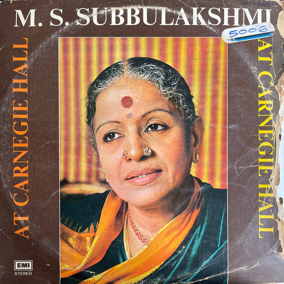 M S Subbu Lakshmi At Carnegie Hall - 12 Inch LP